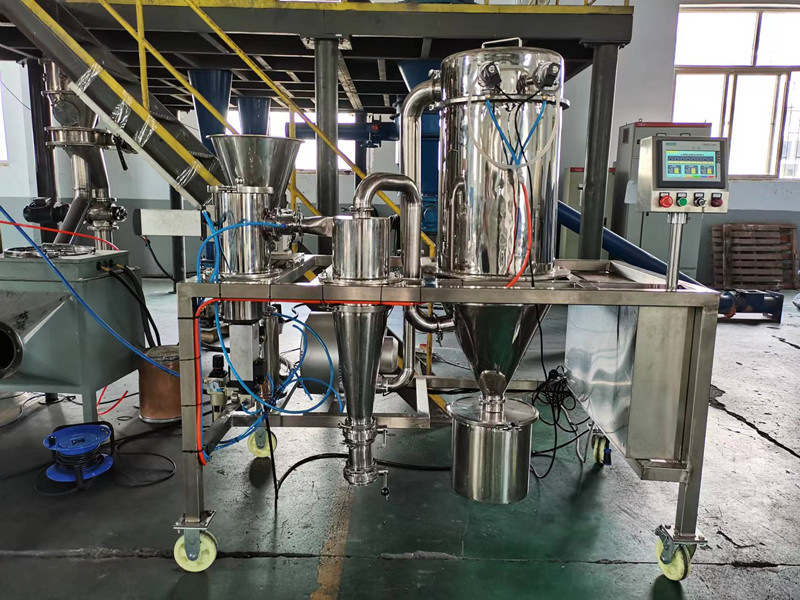 江西某鋰電材料公司：樹(shù)脂基硬炭負(fù)極材料實(shí)驗(yàn)室粉碎設(shè)備-MQW03流化床氣流磨
